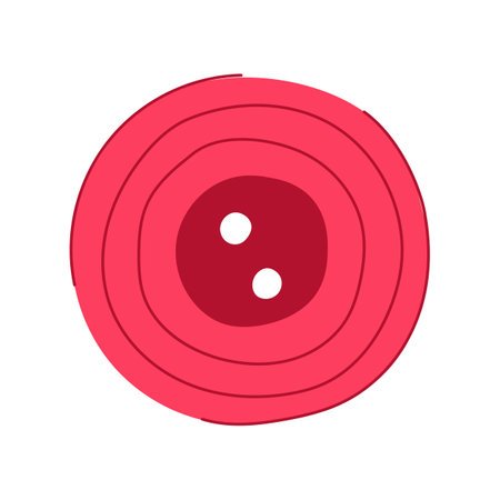 circle sewing button cartoon vector illustrationのイラスト素材