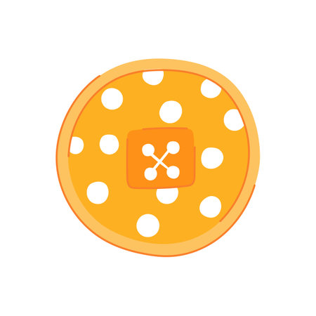 clothing sewing button cartoon vector illustrationのイラスト素材