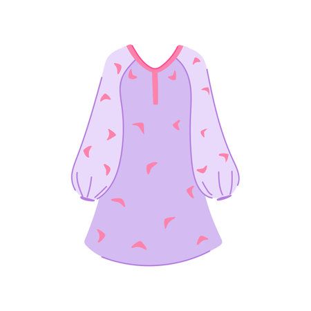 bedroom sleepshirt woman cartoon vector illustrationのイラスト素材