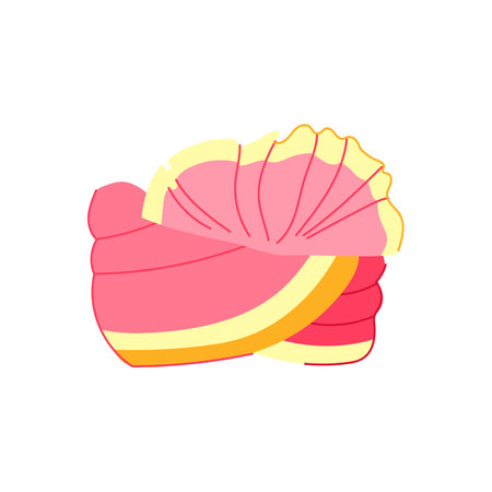 fashion turban indian cartoon vector illustrationのイラスト素材