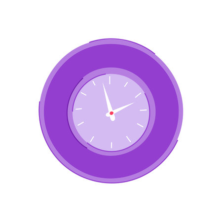 hour wall clock cartoon vector illustrationのイラスト素材