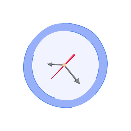 second wall clock cartoon vector illustrationのイラスト素材