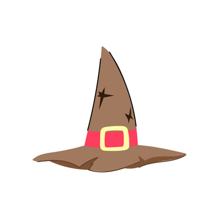 magician wizard hat cartoon vector illustrationのイラスト素材
