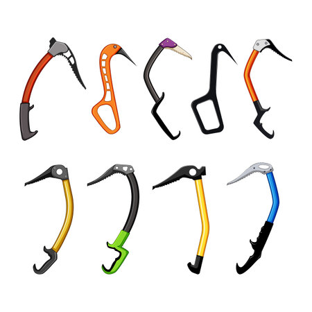 piolet ice tool set cartoon vector illustrationのイラスト素材