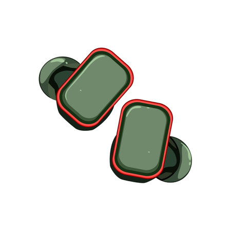 listen headphones wireless cartoon vector illustrationのイラスト素材