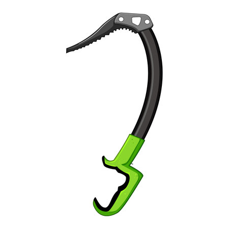 danger piolet ice tool cartoon vector illustrationのイラスト素材