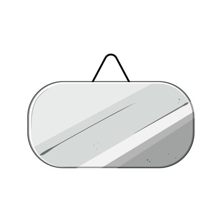 style wall mirror cartoon vector illustrationのイラスト素材