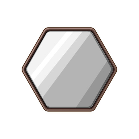 decoration wall mirror cartoon vector illustrationのイラスト素材