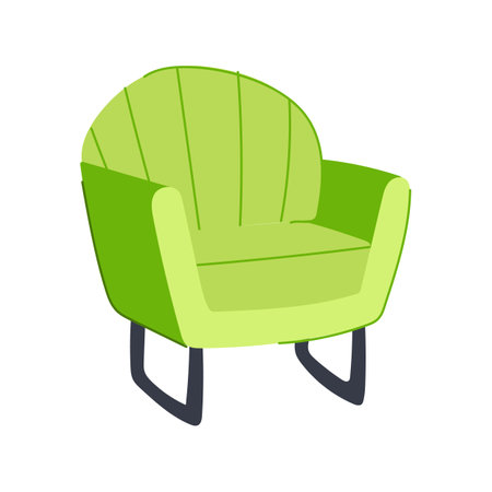 woman armchair furniture cartoon vector illustrationのイラスト素材