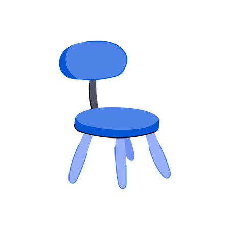 cute kid chair cartoon vector illustrationのイラスト素材