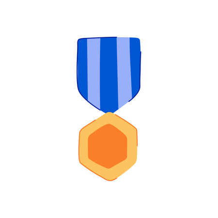 award military medal cartoon vector illustrationのイラスト素材