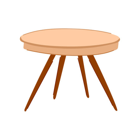 furniture table dining cartoon vector illustrationのイラスト素材