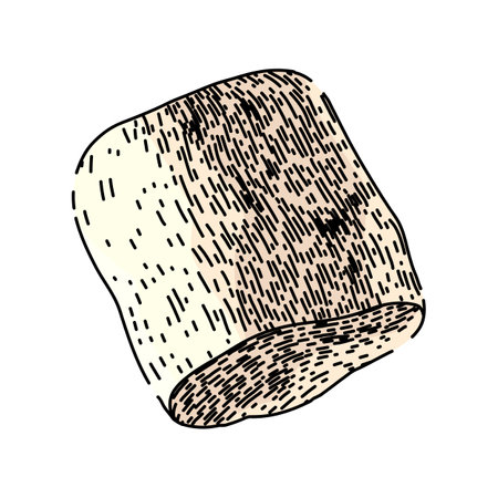 dessert marshmallow candy sketch hand drawn vectorのイラスト素材