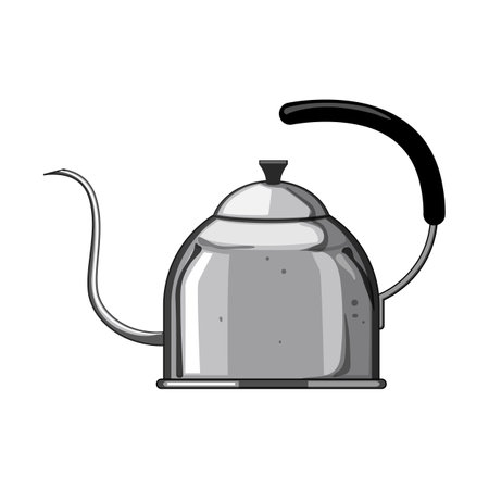 teapot steel drip kettle cartoon vector illustrationのイラスト素材