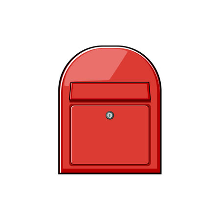 mail mailbox letter cartoon vector illustrationのイラスト素材