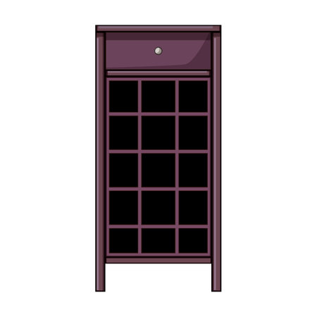shelf wine cabinet cartoon vector illustrationのイラスト素材