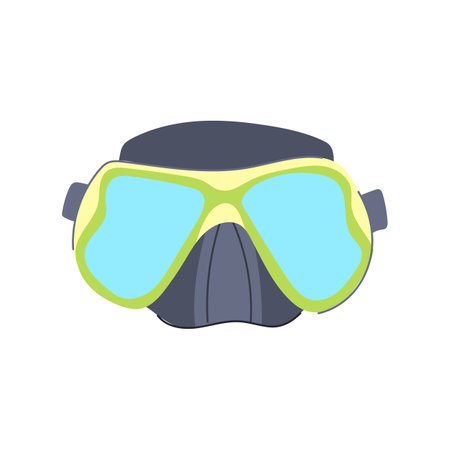 sport diving mask cartoon vector illustrationのイラスト素材