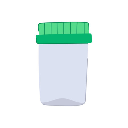 empty glass container cartoon vector illustrationのイラスト素材