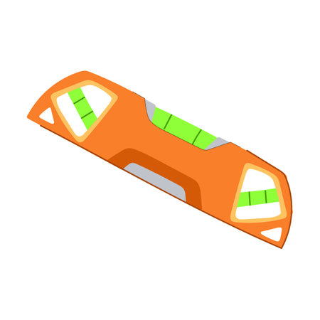 builder level tool cartoon vector illustrationのイラスト素材