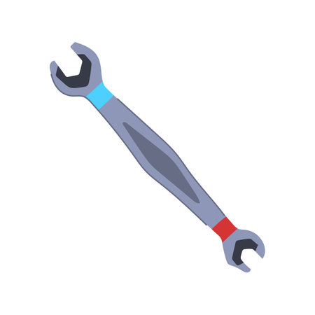 fix wrench cartoon vector illustrationのイラスト素材