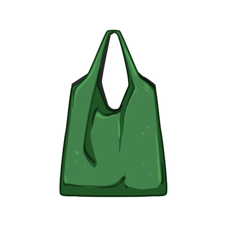 cotton reusable bag cartoon vector illustrationのイラスト素材