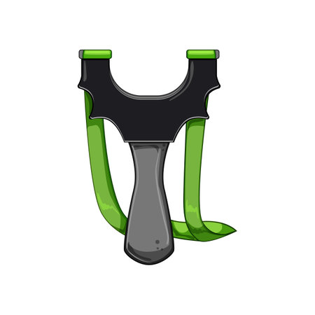 shot slingshot cartoon vector illustrationのイラスト素材