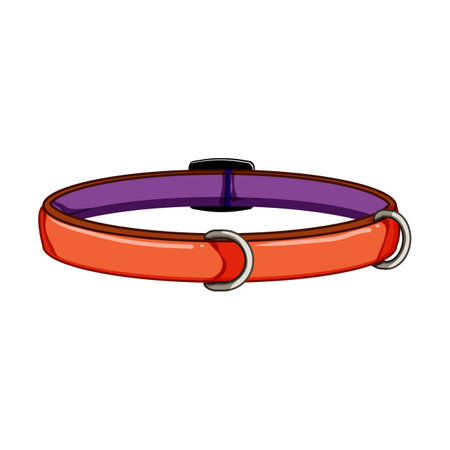 puppy pet collar cartoon vector illustrationのイラスト素材