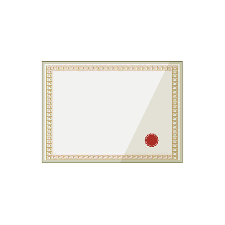 elegant certificate cartoon vector illustrationのイラスト素材