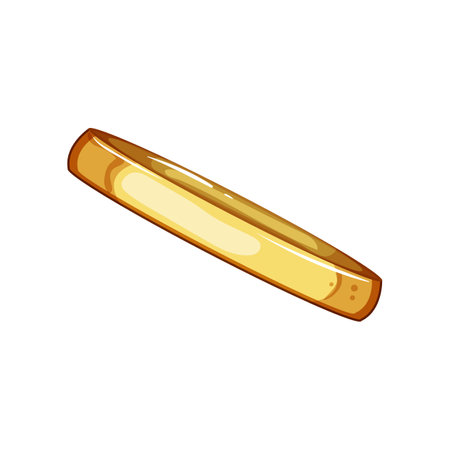 gold golden ring cartoon vector illustrationのイラスト素材