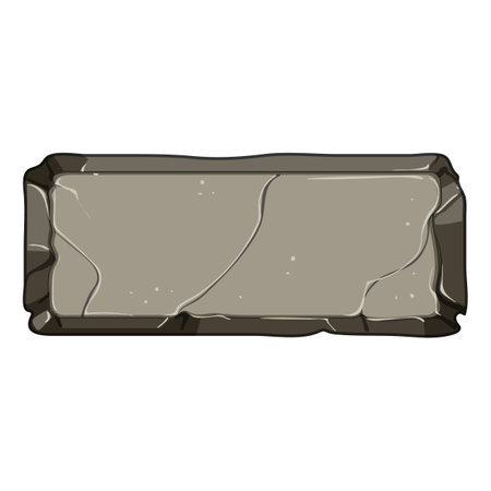 gui stone button cartoon vector illustrationのイラスト素材