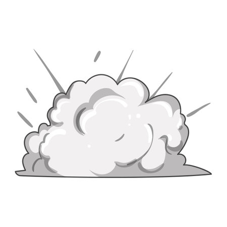 abstract smoke cloud cartoon vector illustration
