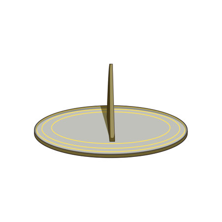 time sundial cartoon vector illustrationのイラスト素材