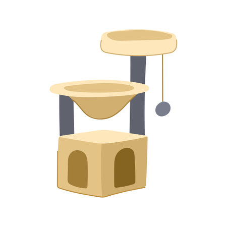 animal cat house cartoon vector illustrationのイラスト素材