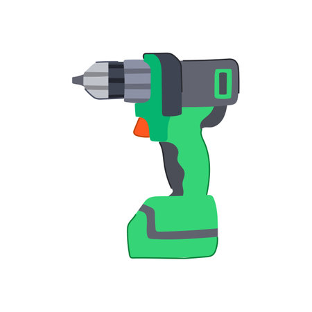 drilling drill cartoon vector illustrationのイラスト素材