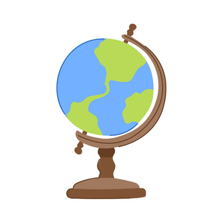 sphere globe cartoon vector illustrationのイラスト素材