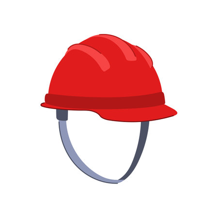 industry helmet builder cartoon vector illustrationのイラスト素材
