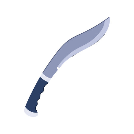 steel military knife cartoon vector illustrationのイラスト素材