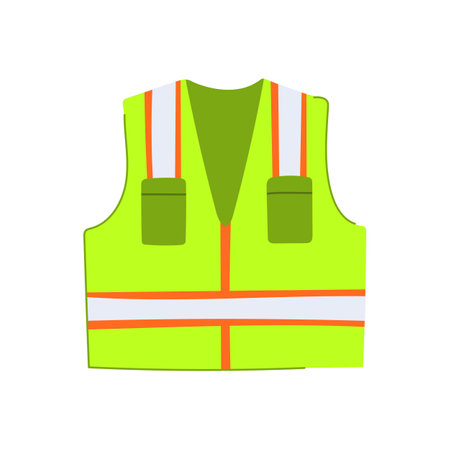 protection safety vest cartoon vector illustrationのイラスト素材