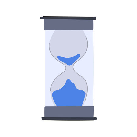 deadline sandglass cartoon vector illustration