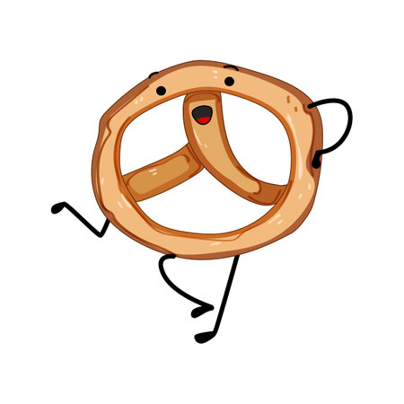 food bread character cartoon vector illustrationのイラスト素材