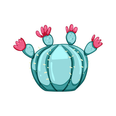 collection cactus cartoon vector illustrationのイラスト素材