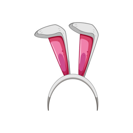 decoration easter bunny ear cartoon vector illustrationのイラスト素材