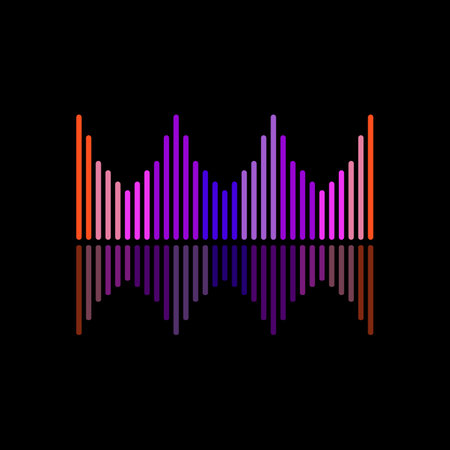 sonic equalizer music cartoon vector illustrationのイラスト素材