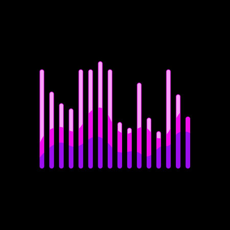 line equalizer music cartoon vector illustrationのイラスト素材