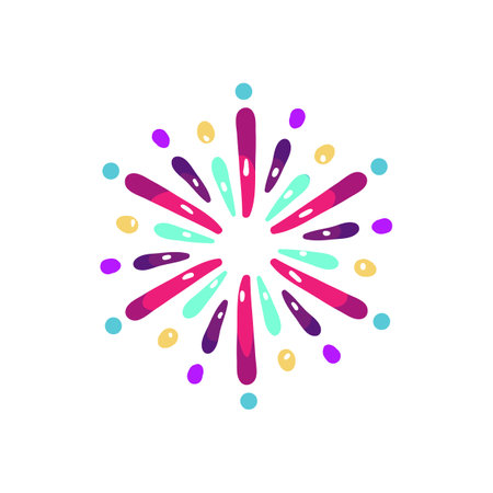 night firework cartoon vector illustrationのイラスト素材