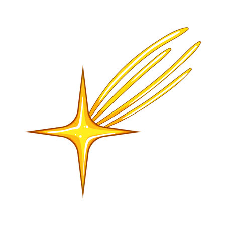 light star shoot cartoon vector illustrationのイラスト素材