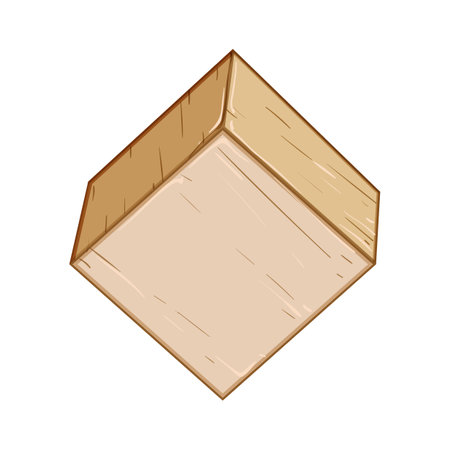 cube wooden blocks cartoon vector illustrationのイラスト素材