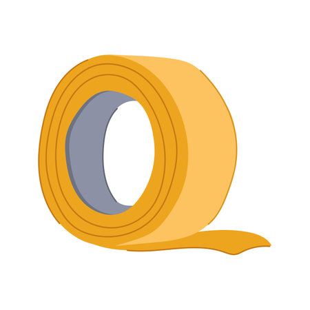 cut duct tape cartoon vector illustrationのイラスト素材