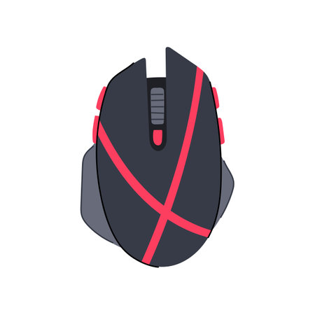 black game mouse cartoon vector illustrationのイラスト素材