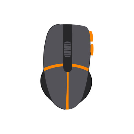 internet game mouse cartoon vector illustrationのイラスト素材